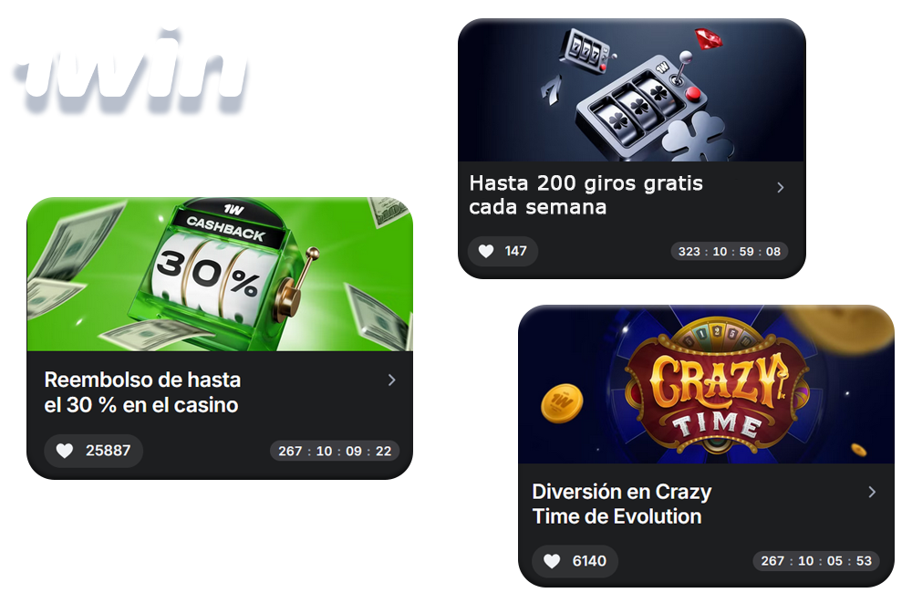 Bonos de Casino en 1win