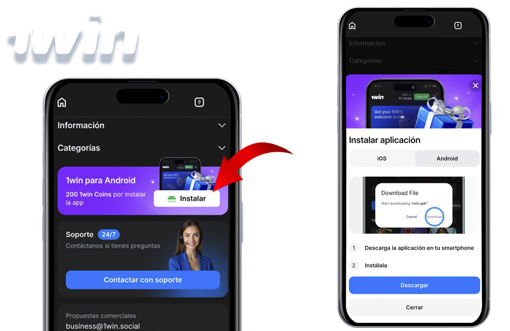 Cómo Descargar 1Win App para Android